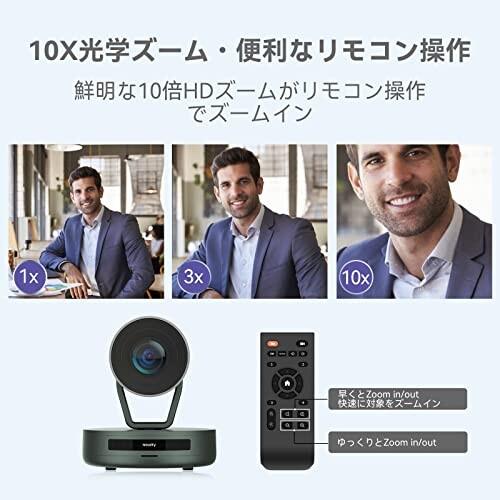 NEARITY ウェブカメラ PTZ 会議室 カメラ Web会議カメラ マイク 