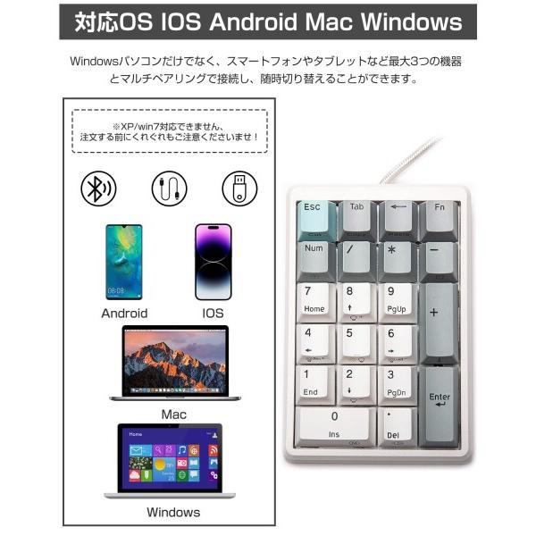NiZテンキー EC21-1M 21キー 有線 数字キーボード Cherry MX軸 専用 