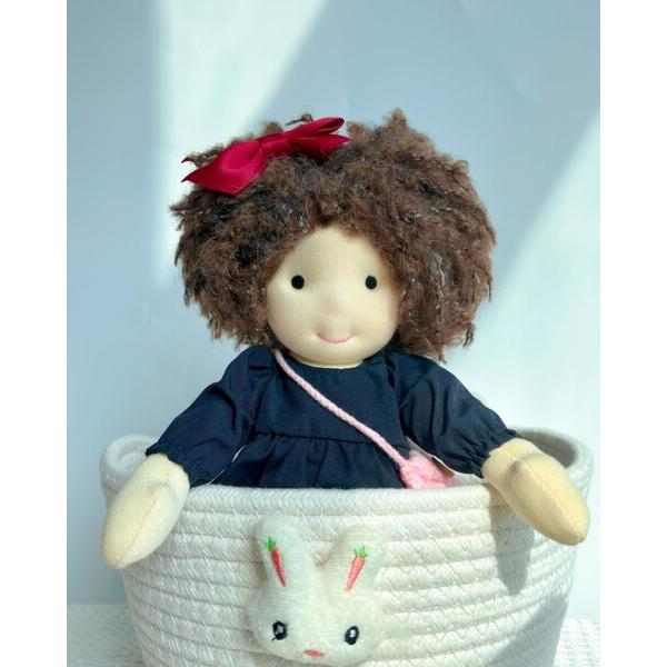 BlissfulPixie Waldorf Doll 手作り人形 - Ignacy 12\" 柔らかい 女の子 かわいい ぬいぐるみ 子供たちに最適の画像