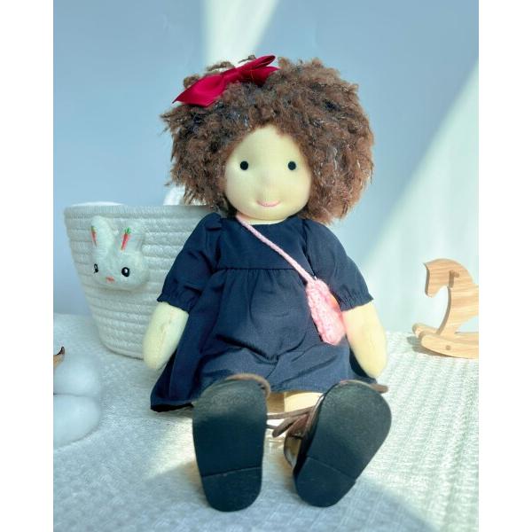 BlissfulPixie Waldorf Doll 手作り人形 - Ignacy 12\" 柔らかい 女の子 かわいい ぬいぐるみ 子供たちに最適の画像