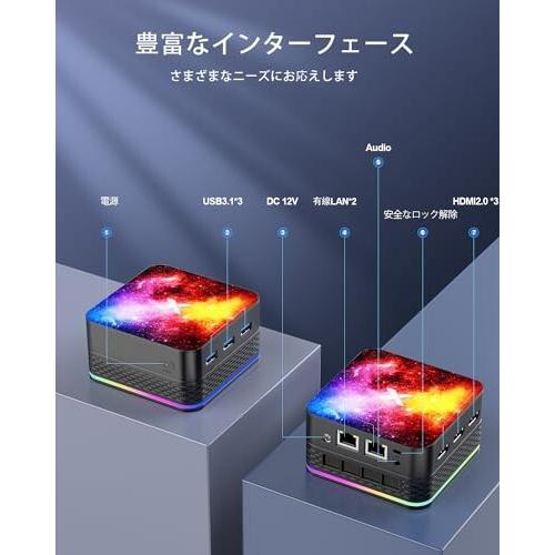 ミニPC celeron N97（最大3.6GHz）mini PC 16GB LPDDR5 512GB m.2 SSD 