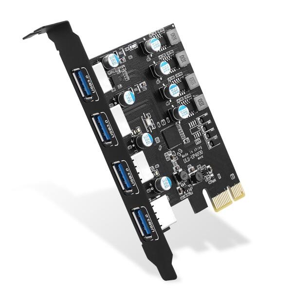 Farboko 4ポートPCI-E USB 3.0拡張カード（4 USBタイプA）、PCI