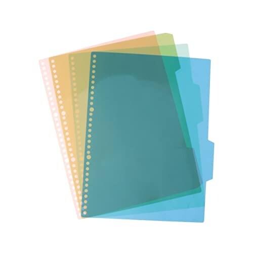 TOYANDONA ファイル インデックス 仕切りカード シート a4 30穴