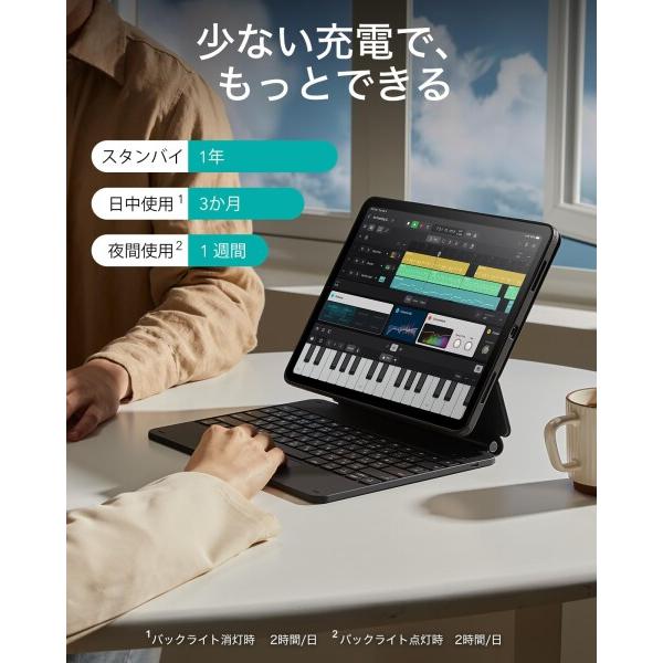 ESR ESR iPad Pro 13 (M5/M4, 2025/2024) キーボード付きケース 簡単