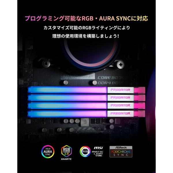 Acer Predator Vesta II DDR5 6800MHz デスクトップPC用メモリ 32GB
