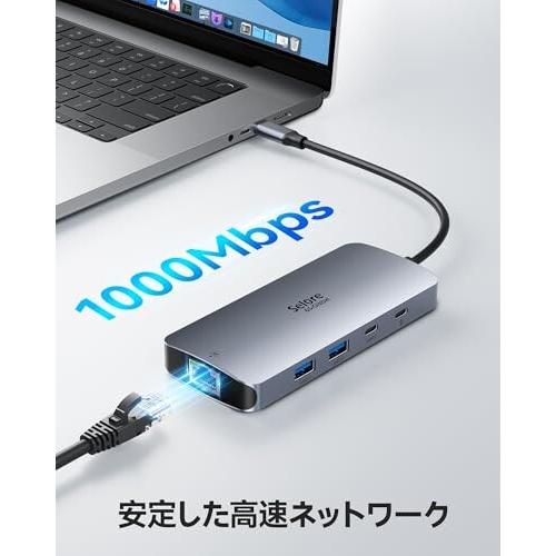 Selore 8in1ドッキングステーション hdmi 2つ 4K対応 3画面出力