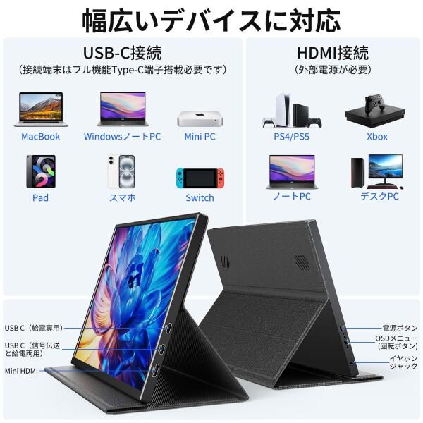 モバイルモニター 10.5インチ 420N 100%sRGB FHD1280P KEEPTIME モバイルモニター 10.5インチ FHD1280P モバイルディスプレイ