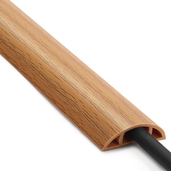 ZhiYoフロアコードカバー ブラウン木目 長さ1.2m 幅3CM 床用ケーブル収納スリーブ 配線隠し テープ の商品画像
