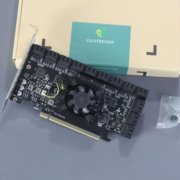 GLOTRENDS SA3824 24ポートPCIe X16 SATA3.0拡張カード、OSブートをサポート、Windows,Linux,Mac OS,NASと互換性あ_6