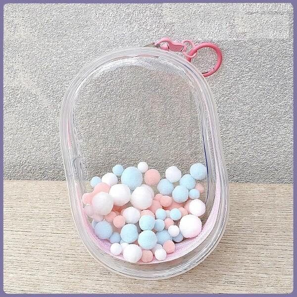 siawadeky 痛バッグ ぬいポーチ 高さ23cm 大きいサイズ クリア