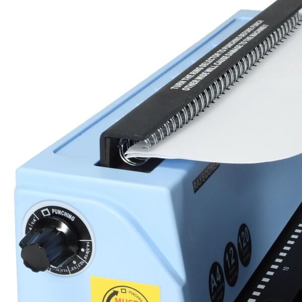 RAYSOONER TD-130 製本機 角穴 大型穴あけパンチ パンチングと製本が一体化 A4、A5、B5用紙対応 ピッチの画像