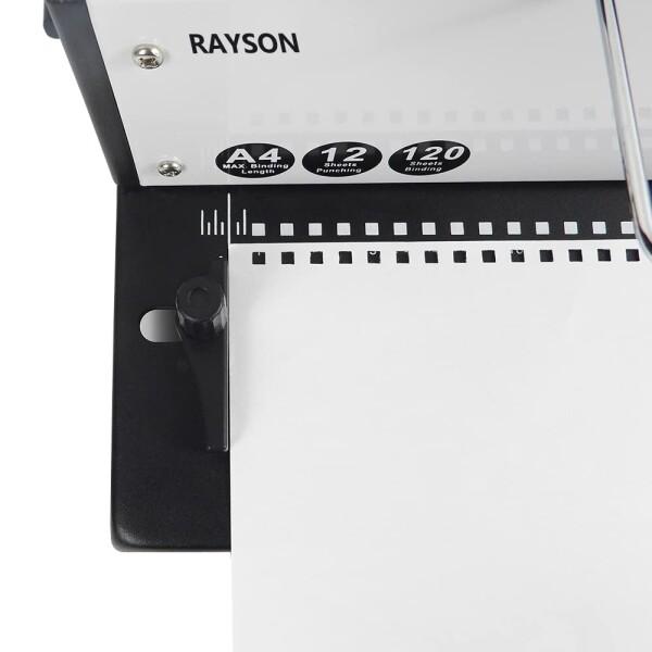 RAYSOONER TD-1200 製本機｜34穴 角穴（4×4mm）｜穴あけ・製本一体型｜手動式｜A4/A5/B5 対応｜最大12枚の画像