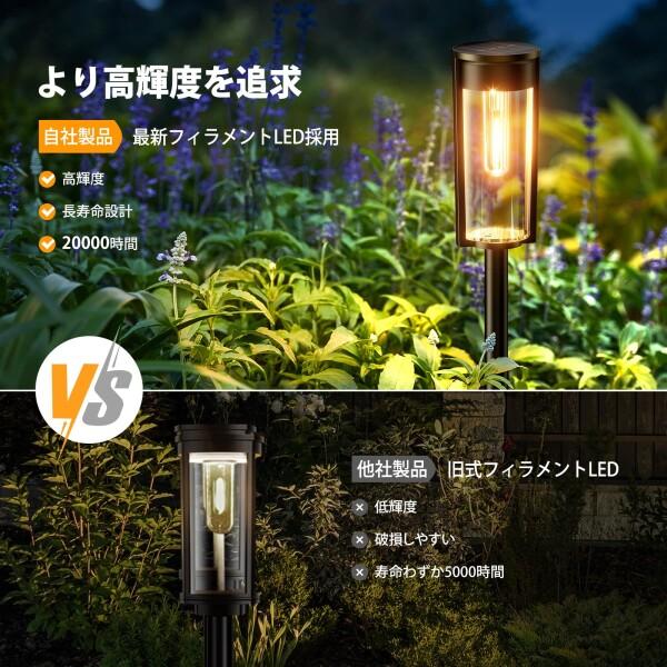 Letmy ガーデンライト 屋外 ソーラーライト 屋外 照明 庭 ライト