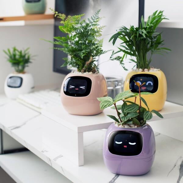 PLANTSIO スマートペットプランター ロボットガイダンス 絵文字付き 絵文字付き 愛らしい植物の仲_5