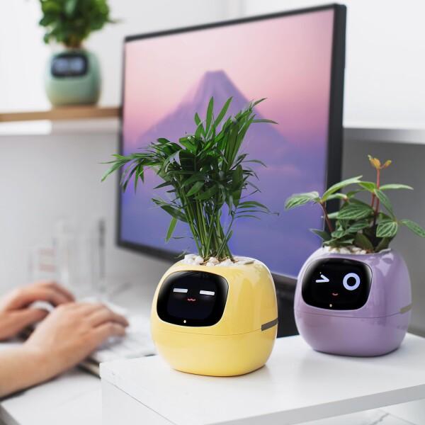 PLANTSIO スマートペットプランター ロボットガイダンス 絵文字付き 絵文字付き 愛らしい植物の仲_7