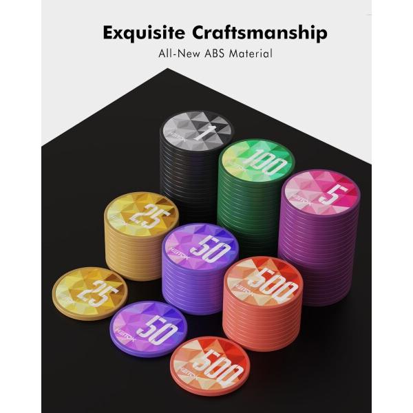 HEITOK ポーカーチップ ポーカーセット 300枚 数字入り 11.5g カジノ