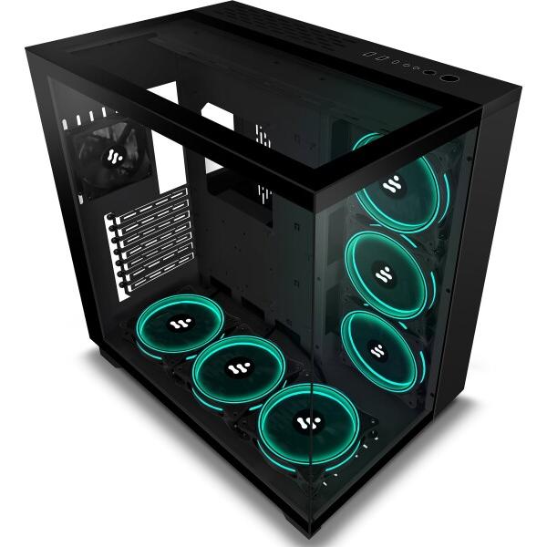 KEDIERS PCケース ミドルタワー,7 PWMケースファン、ARGBミッド 