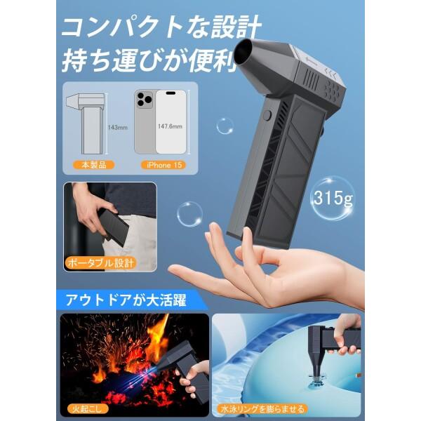 電動エアダスター【圧巻の52m/s風速】130000RPM LED付 超暴風｜Yahoo 