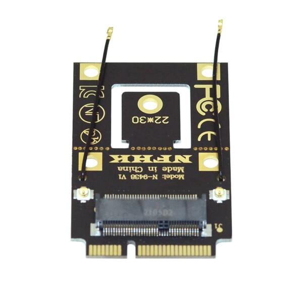 Mini PCI-E MPCIe Connector to NGFF M.2 Key-M Slot 2280 M2 NVME SSD Converter Adapter Card With Flexible FPC Cable