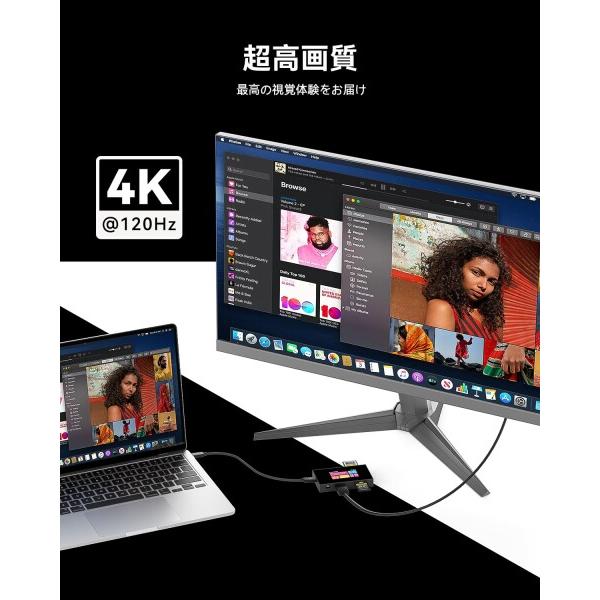 DOCKCASE 8-in-1 CFexpress Type B/Type Aカードリーダー タッチスクリーン搭載 UHS-II SD/microSDスロット、4K HDMの画像