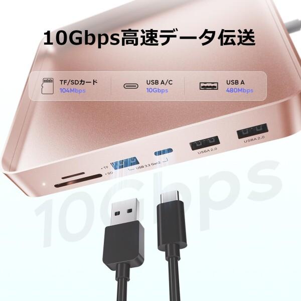 PULWTOP 7 in 1 USB C ハブ iMac 24インチ 2021/2023専用 M1/M3