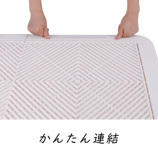ISL ガレージタイル ラウンドタイプ ホワイト 10枚セット 40×40×1.8cm 業務用 高耐荷重モデルの画像
