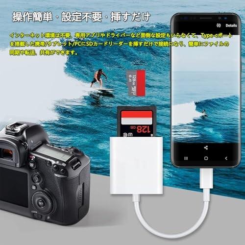 SD TFカード カメラリーダー デジタルカメラ SDカードリーダー SDカードリーダー 3in1メモリーカードリーダー 多機能 データ