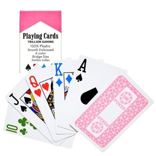 TRILLION GAMING playing Card 4色トランプ (CANDY PINK)カット TRILLION GAMING playing Card 4色トランプ (CANDY PINK)カット
