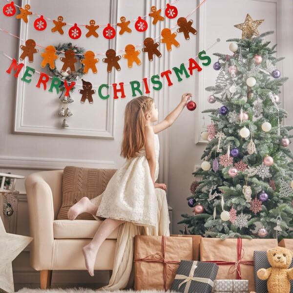 クリスマス 飾り 3セット フェルト ガーランド バナー 飾り付け Merry