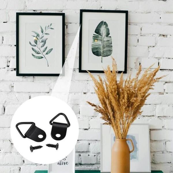 サムコス 三角吊りカン 100個セット 木ネジ付き 壁掛けフック 額