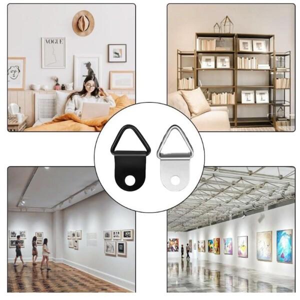 サムコス 三角吊りカン 100個セット 木ネジ付き 壁掛けフック 額