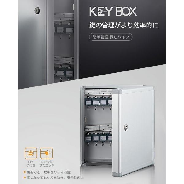 AOVOCO キーボックス 壁掛け keybox 鍵収納 ロック付き 会社 事務所 業務用 オフィス(12キー)