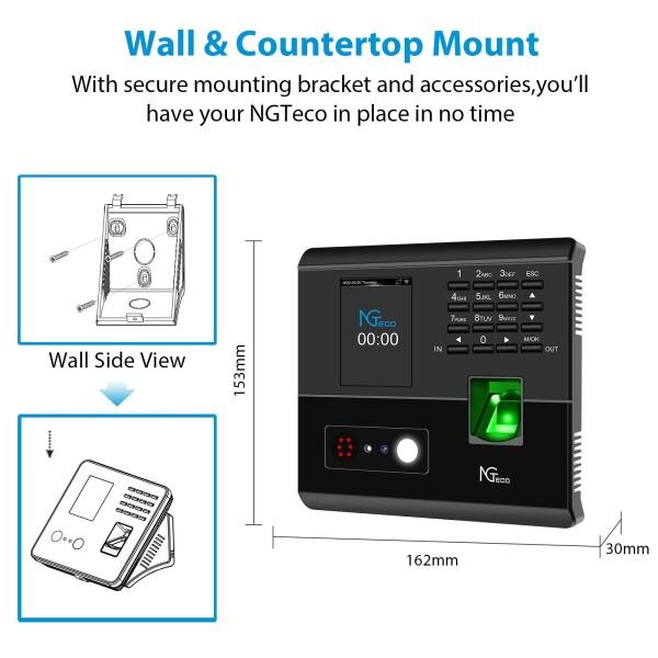 NGTeco 顔認証 多機能タイムレコーダー 指紋・RFID・パスワード NGTeco 顔認証 多機能タイムレコーダー 指紋・RFID・パスワード