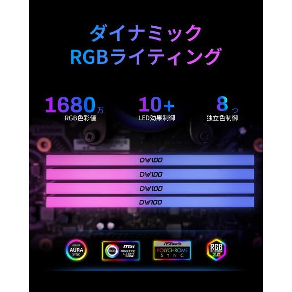 Biwin DW100 DDR5 6400MT/s (PC5-51200) デスクトップPC用メモリ 32GB