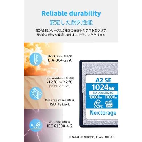 Nextorage 日本メーカー CFexpress 4.0 Type A 256GBメモリー Nextorage 日本メーカー CFexpress 4.0 Type A 256GBメモリー
