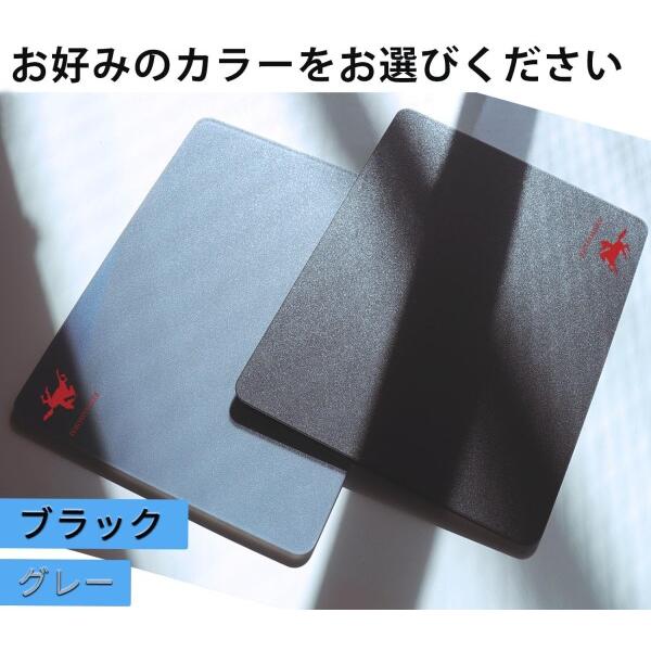 RED SAMURAI ゲーミングガラスマウスパッド 滑り止め付き 350x300x3mm