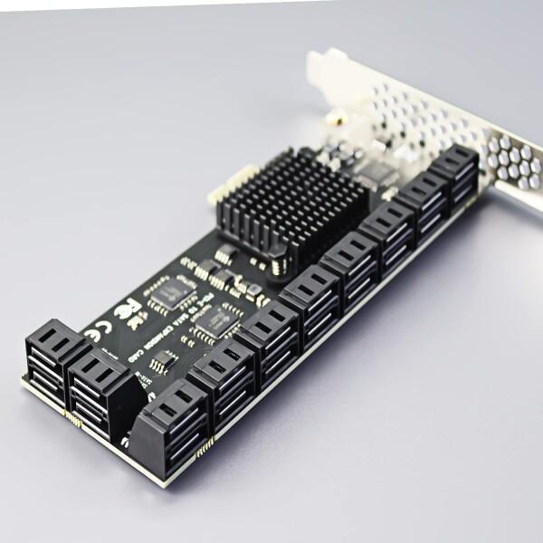GLOTRENDS SA3120-C 20ポート 増設ボード PCIe X1 SATA拡張カード