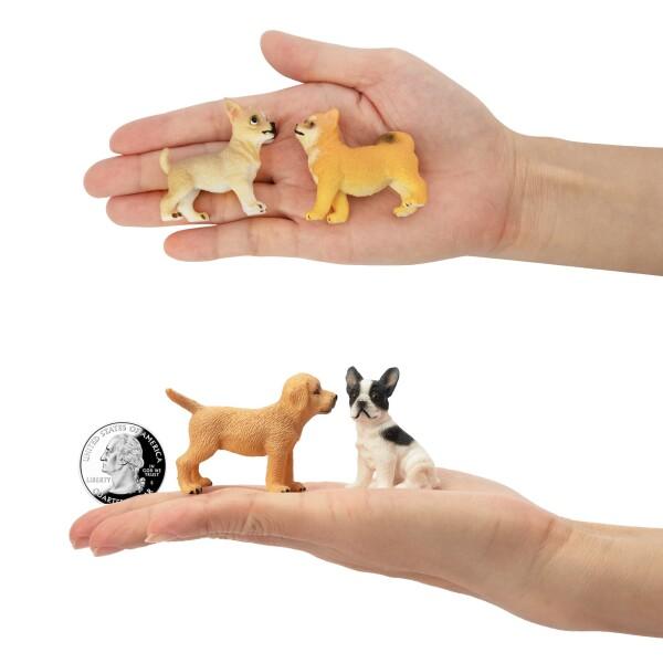 TOYMANY 12PCS犬フィギュアセット ミニ動物フィギュア 犬モデル