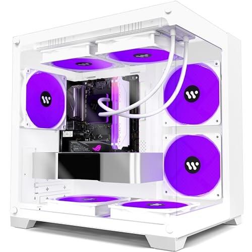 KEDIERS pcケース ミドルタワー、 4 PWM ARGBファン搭載済み KEDIERS pcケース ミドルタワー、 4 PWM ARGBファン搭載済み