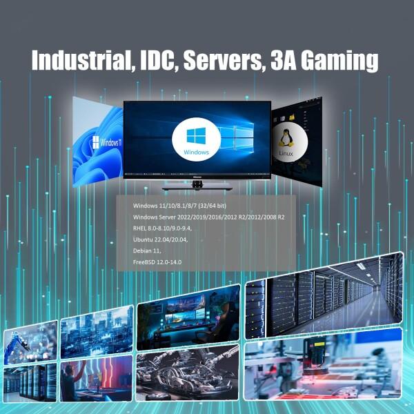 GLOTRENDS ST7219 4ポート10G SFP+イーサネットカード、Intel X710-BM1