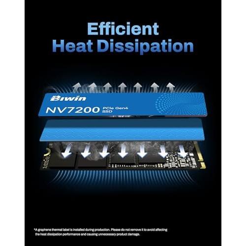 Biwin NV7200 2TB SSD NVMe2.0 M.2 Type 2280 PCIe Gen4×4 最大