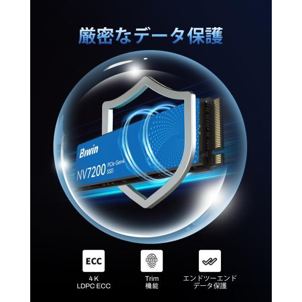 Biwin NV7200 1TB SSD NVMe2.0 M.2 Type 2280 PCIe Gen4×4 最大読込