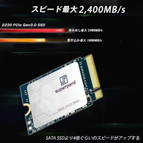 Superpard SSD 512GB M.2 2230 NVME PCIe Gen 3.0x4 30mm 内蔵型 Superpard SSD 512GB M.2 2230 NVME PCIe Gen 3.0x4 30mm 内蔵型
