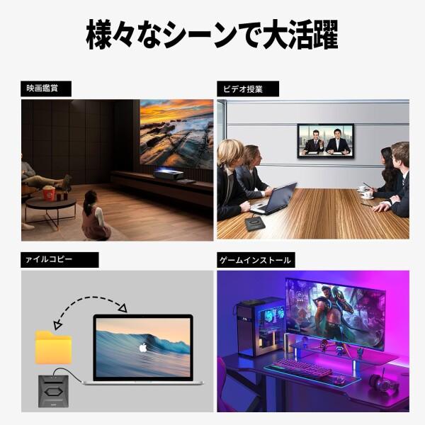 Alxum 超高速 CD/DVD ドライブ 外付け-ノートPC/デスクトップPC専用,5