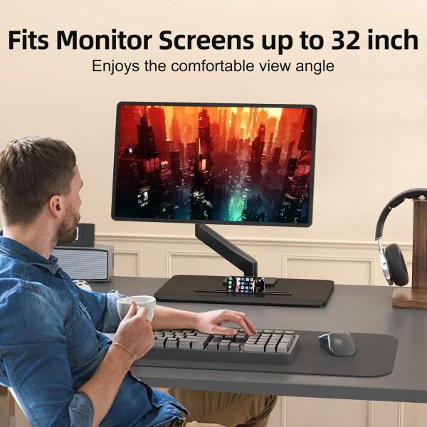 suptek モニターアーム モニタースタンド 1画面 置き型 テレビ