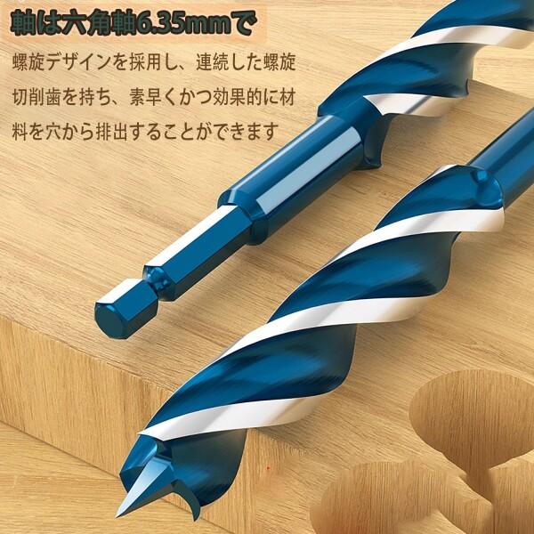 GOOMAND 木工ドリル 8mm 10mm 12mm 14mm 16mm 18mm 20mm 22mm 8本組 先