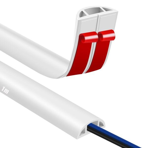 フロアコードカバー 配線隠し 床 3cm x 1m 粘着式 ケーブルカバー 配線カバー 薄型 モール配線隠し の商品画像