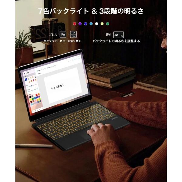 Surface pro3/pro4/pro5/pro6/pro7 対応 キーボード ワイヤレス サーフェス タブレットのキーボード タッ_2