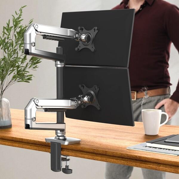 訳アリ 美品】Ergounion PCモニターアーム E66 ブラック 2画面