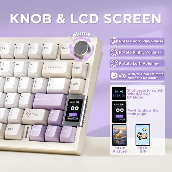 YUNZII AL80 メカニカル キーボード YUNZII AL80 QMK/VIA Aluminum LCD Mechanical Keyboard – YUNZII KEYBOARD